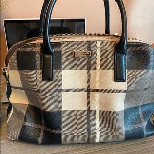 Brown plaid Kate spade bag